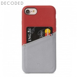 Carcasa piele Decoded Back Cover iPhone  8 / 7 / 6s / 6, Red / Grey