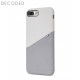 Decoded leather Back Cover for iPhone 8 Plus / 7 Plus / 6s Plus / 6 Plus, White / Grey