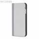 Decoded leather Wallet Case for iPhone 8, 7, 6s, 6, White/Grey