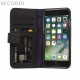 Husa piele tip portofel, inchidere magnetica iPhone 8 / 7 / 6s / 6 (4.7 inch) Decoded neagra