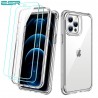 Carcasa ESR Alliance iPhone 12 / 12 Pro, Clear  frame + 2 folii sticla securizata