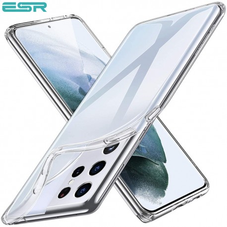 Husa slim ESR Essential Zero Slim Clear Soft TPU Case pentru Samsung Galaxy S21 Ultra, Clear